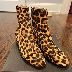Women’s JCrew leopard ankle boot 6 1/2